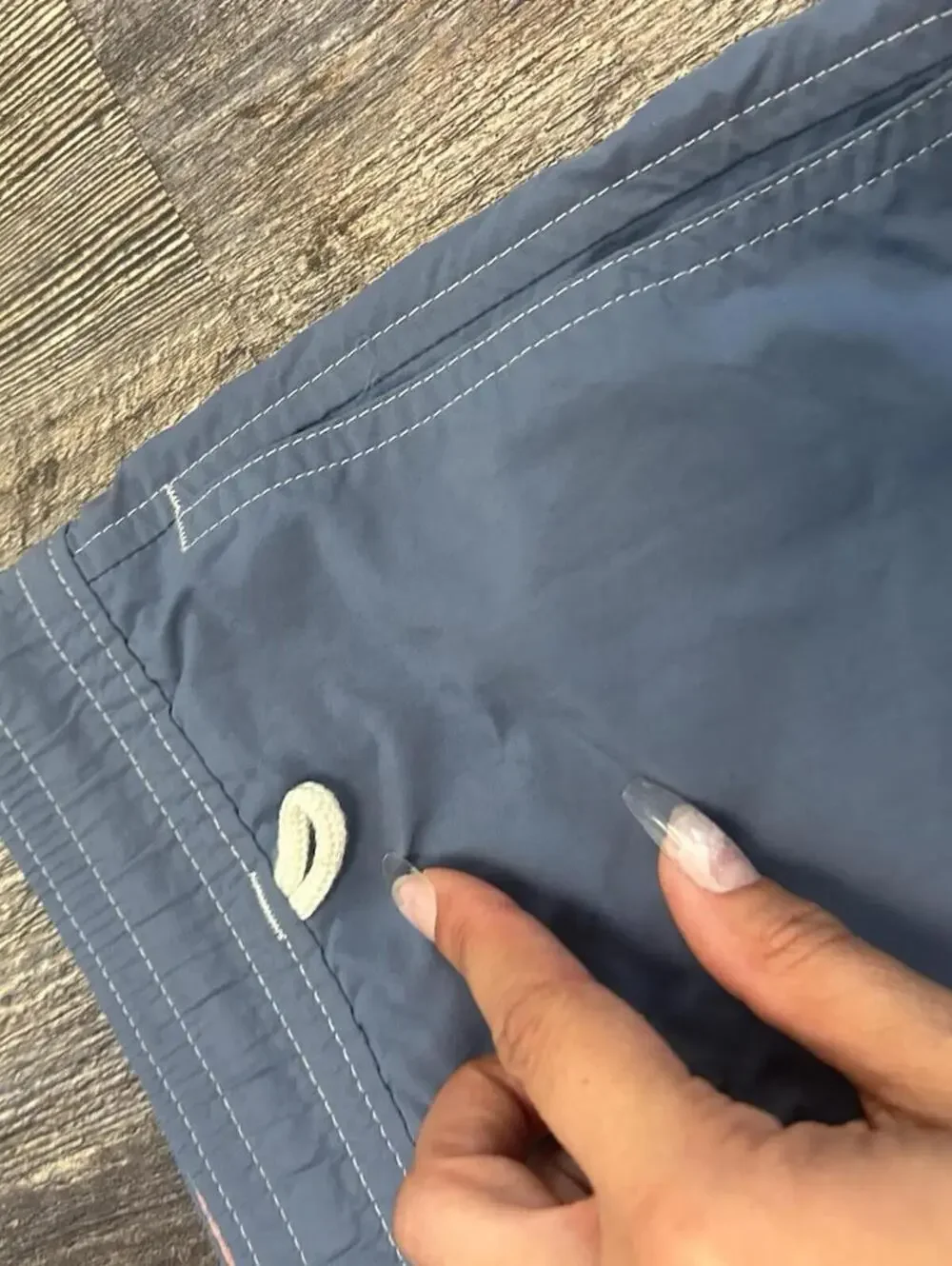 Polo Ralph Lauren Swim Trunks L Light Blue Preppy Summer Shorts Flawed